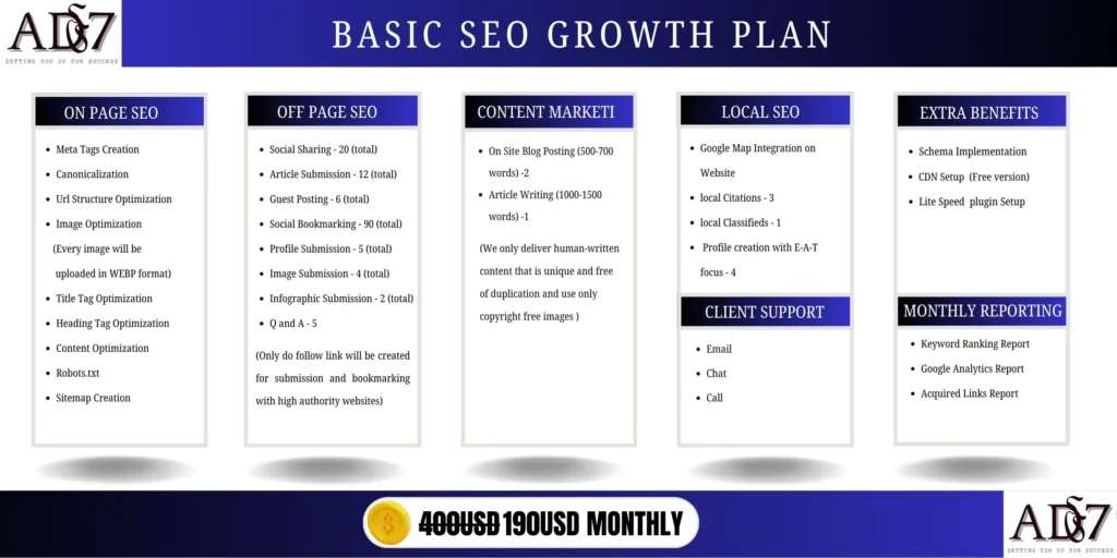 Amazingduniya7 Basic SEO Plan